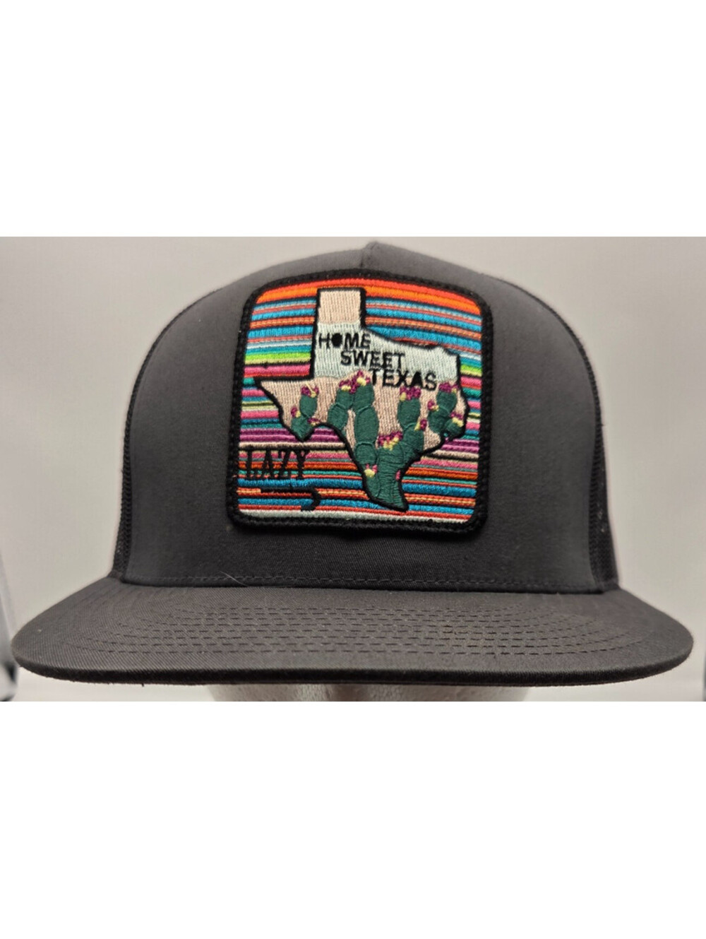 Home Sweet Texas Trucker Hat Serape Stripe Patch Cactus Mesh Snapback Cap